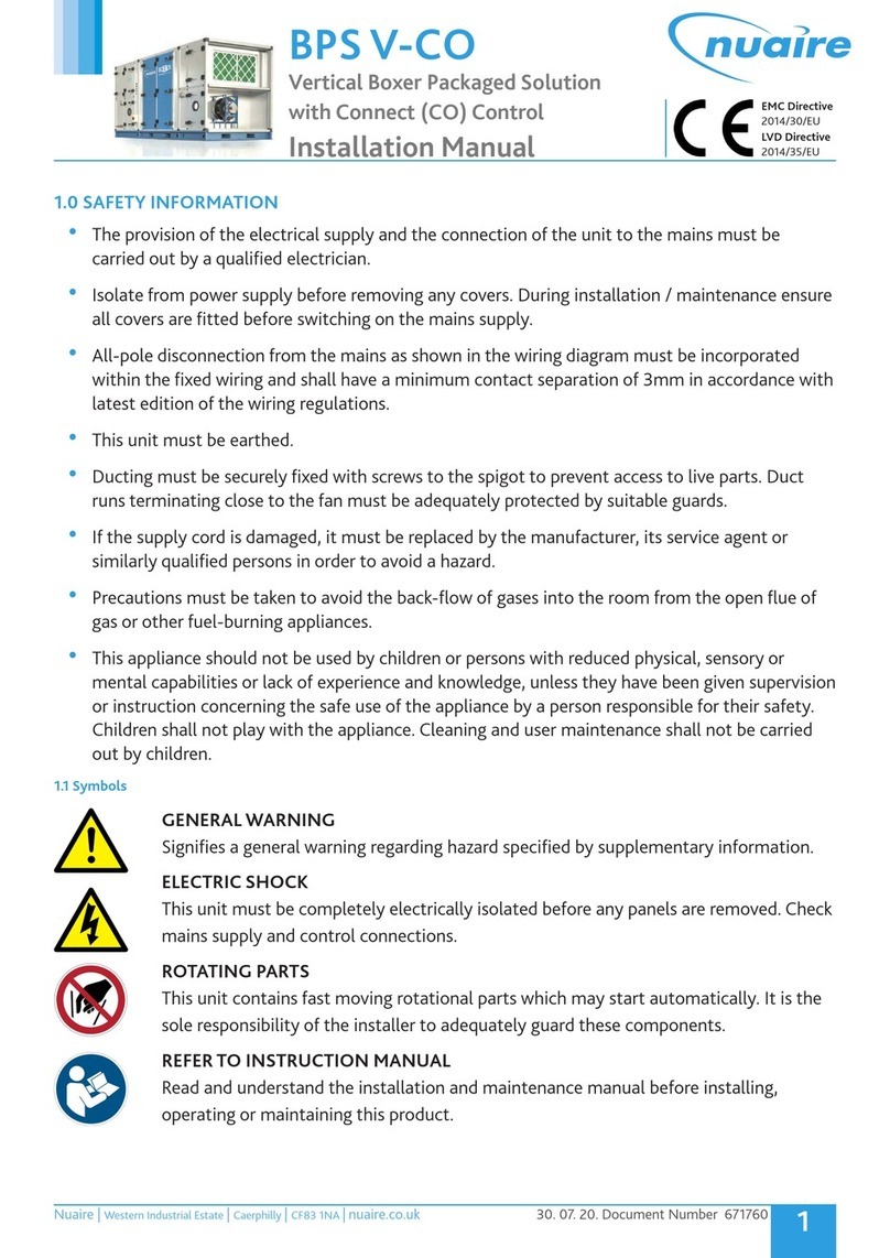 NuAire BPS V-CO Series installation manual