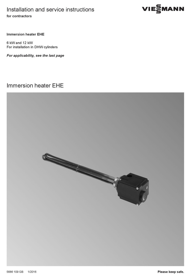 Viessmann EHE Installation and service instructions for contractors Viessmann EHE Installation and service instructions for contractors