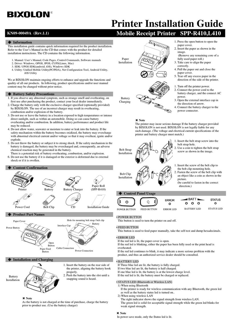 BIXOLON SPP-R410 User manual