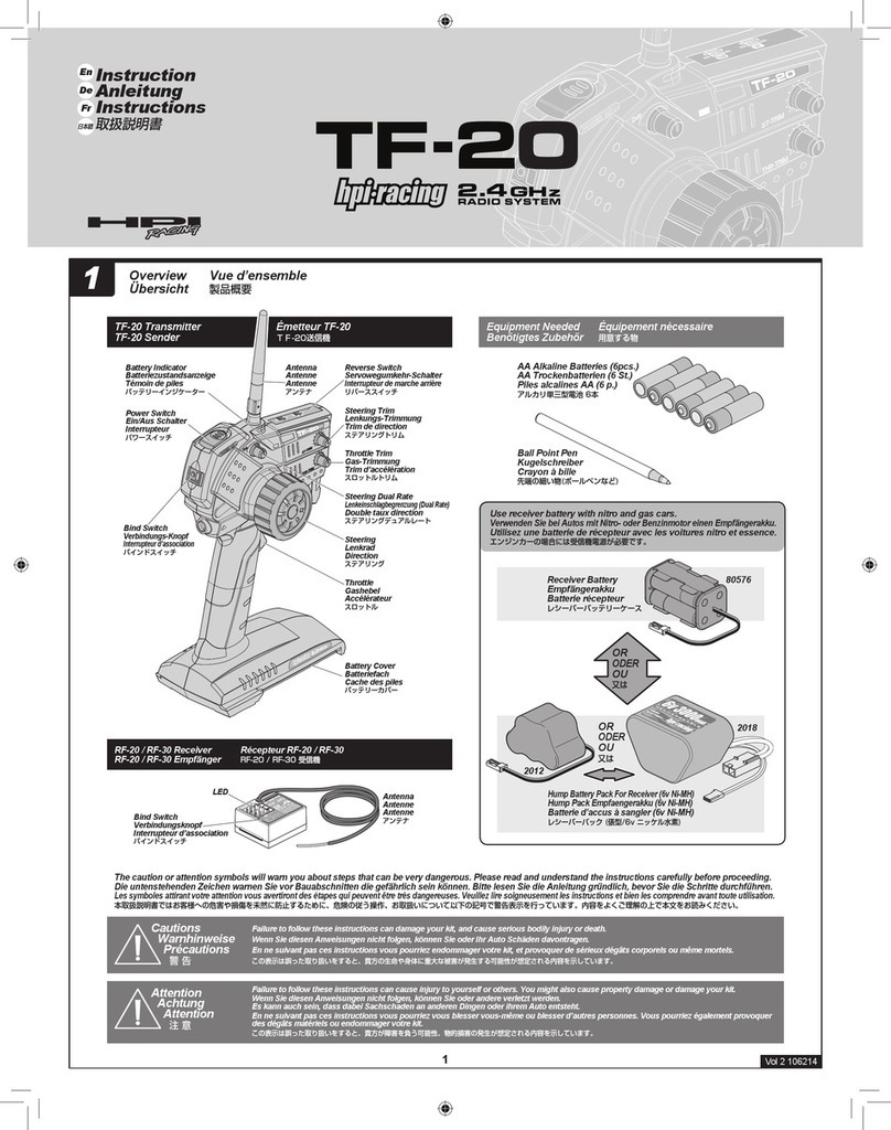 HPI Racing TF-20 Instruction HPI Racing TF-20 Instruction