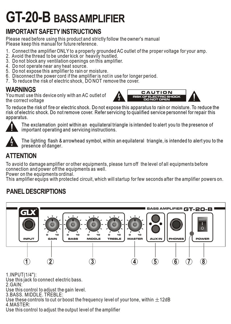 GLX GT-20-B manual