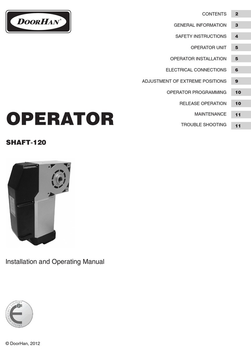 DoorHan SHAFT-120 Installation and operating manual