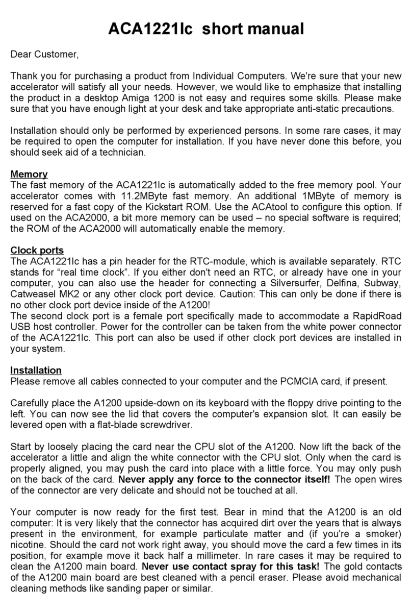 Individual Computers ACA1221lc Short manual