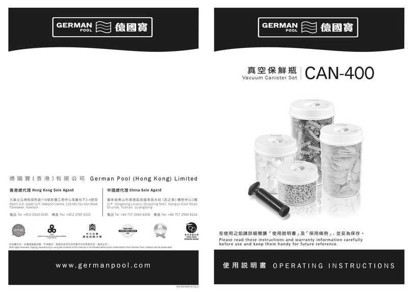 German pool CAN-400 operating instructions