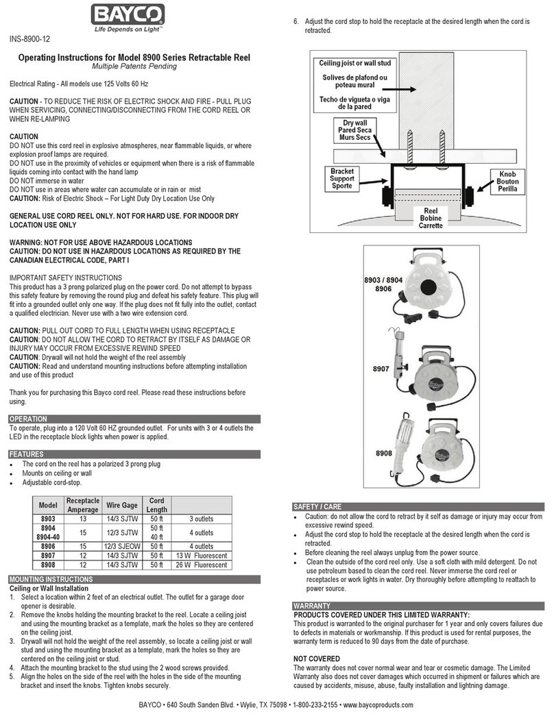 Bayco 8900 Series User manual