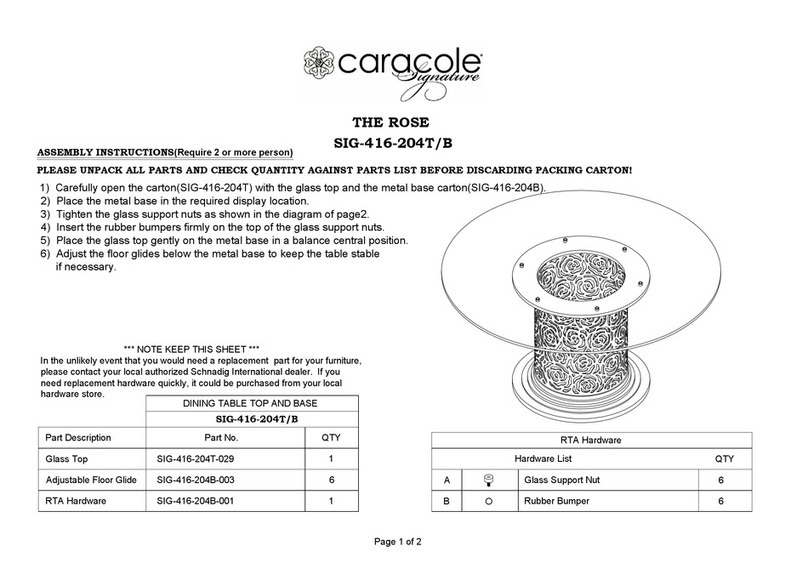 CARACOLE The Rose Assembly instructions
