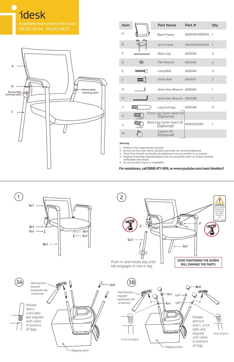 idesk 403B Assembly instructions