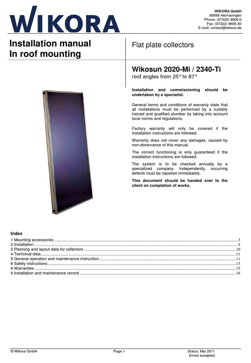 WIKORA Wikosun 2020-Mi installation manual
