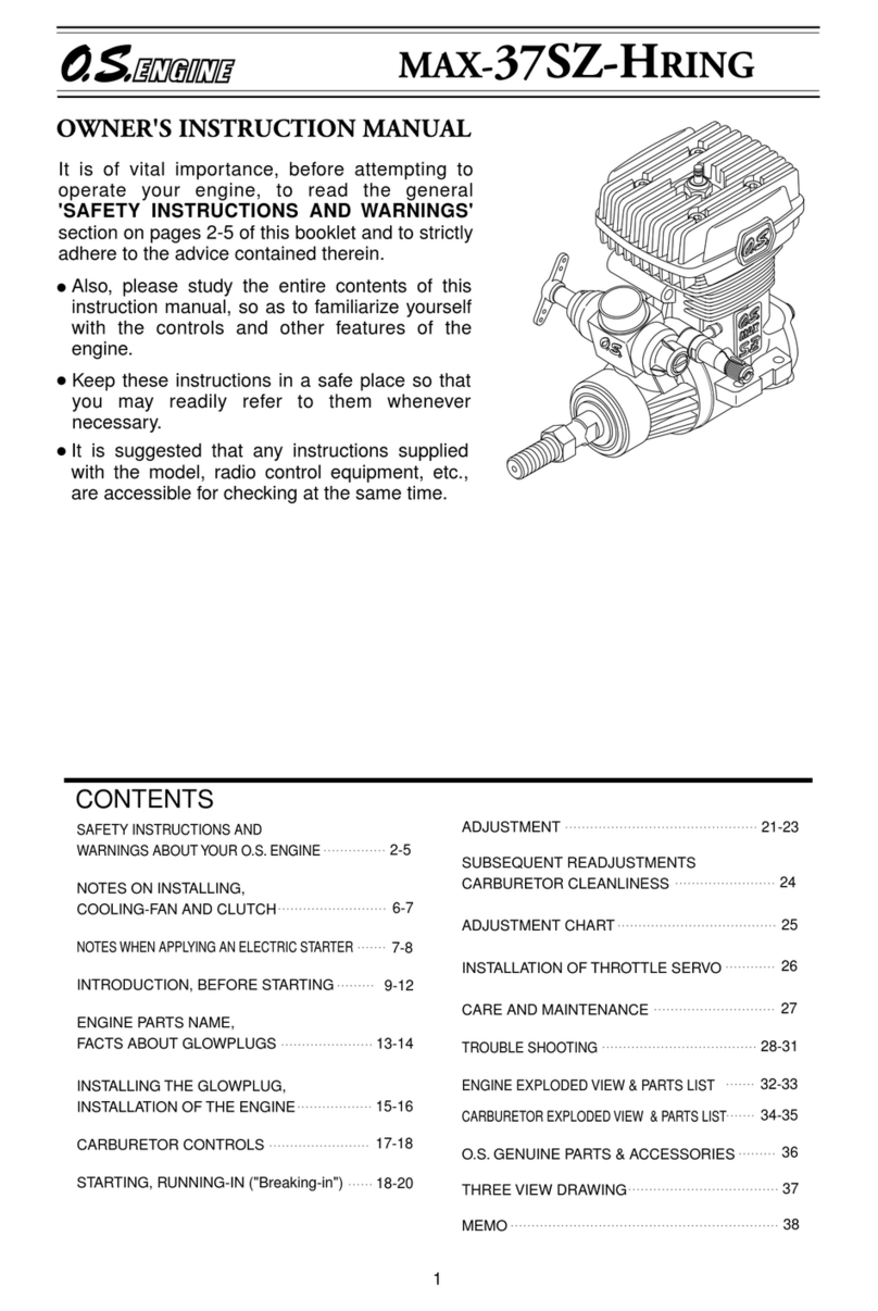 O.S. engine MaX-37SZ-HRING Owner's instruction manual