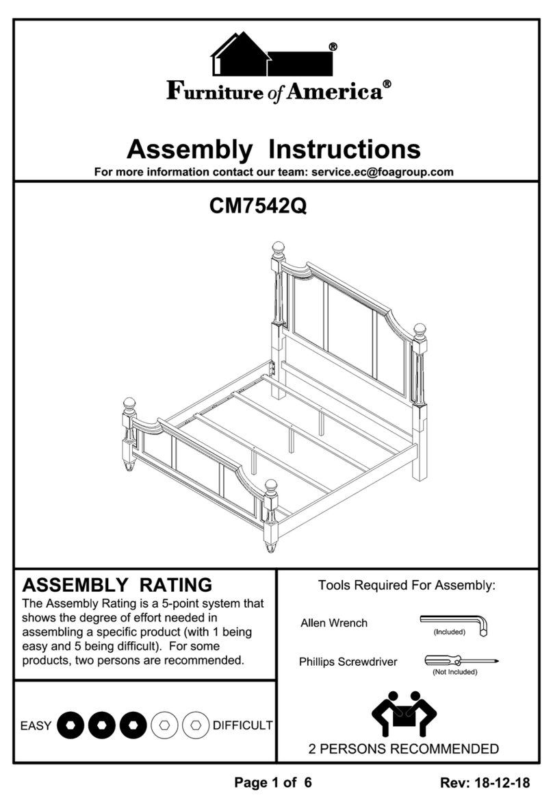 Furniture of America CM7542Q User manual Furniture of America CM7542Q User manual