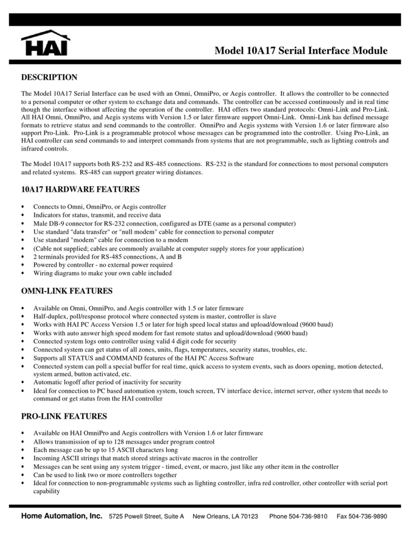 HAI 10A17 manual