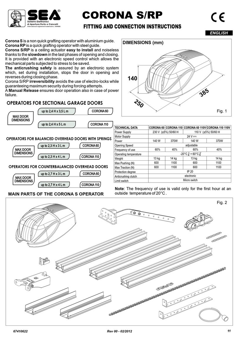 SEA CORONA S Fitting and Connection Instructions