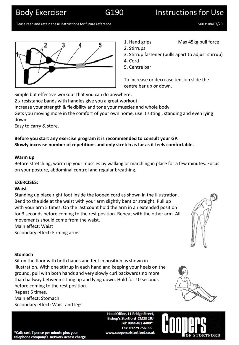 Coopers of Stortford G190 Instructions for use