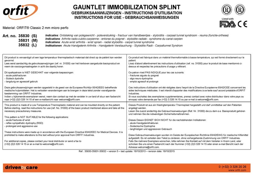 orfit 35830 User manual