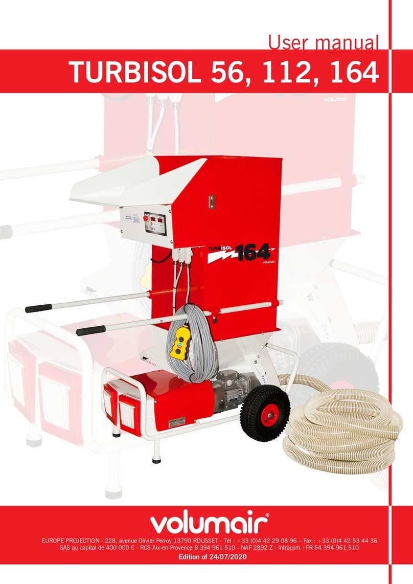 Volumair TURBISOL 56 user manual