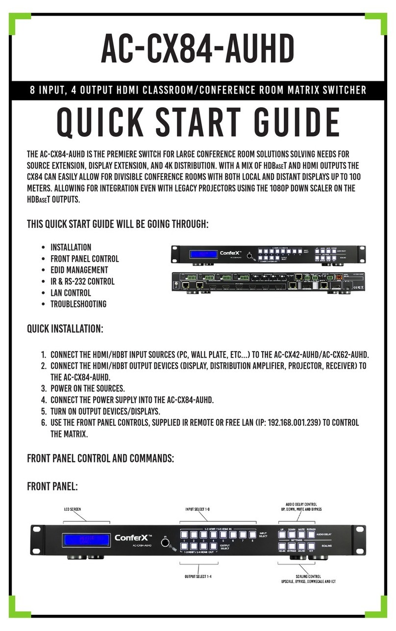AVPro Edge ConferX AC-CX84-AUHD quick start guide