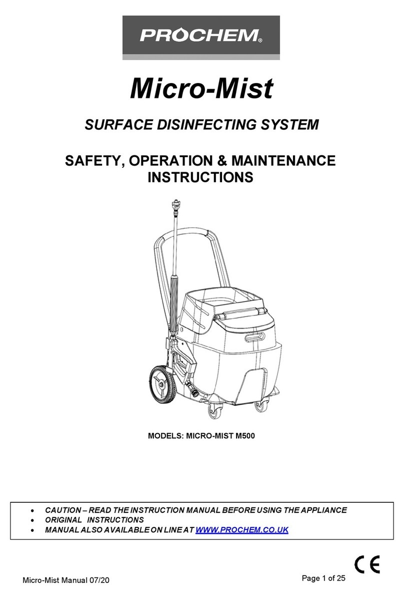 Prochem Micro-Mist M500 Safety, operation & maintenance instructions Prochem Micro-Mist M500 Safety, operation & maintenance instructions
