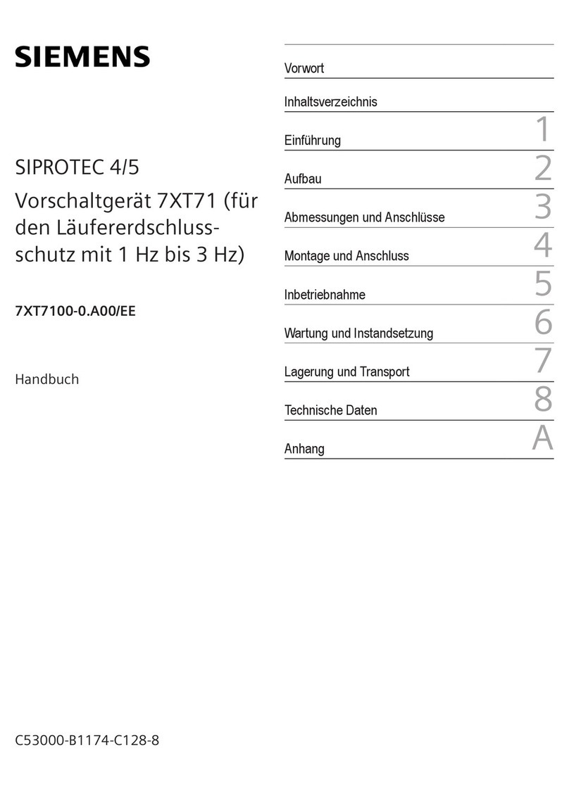 Siemens SIPROTEC 4 7XT71 Series User manual