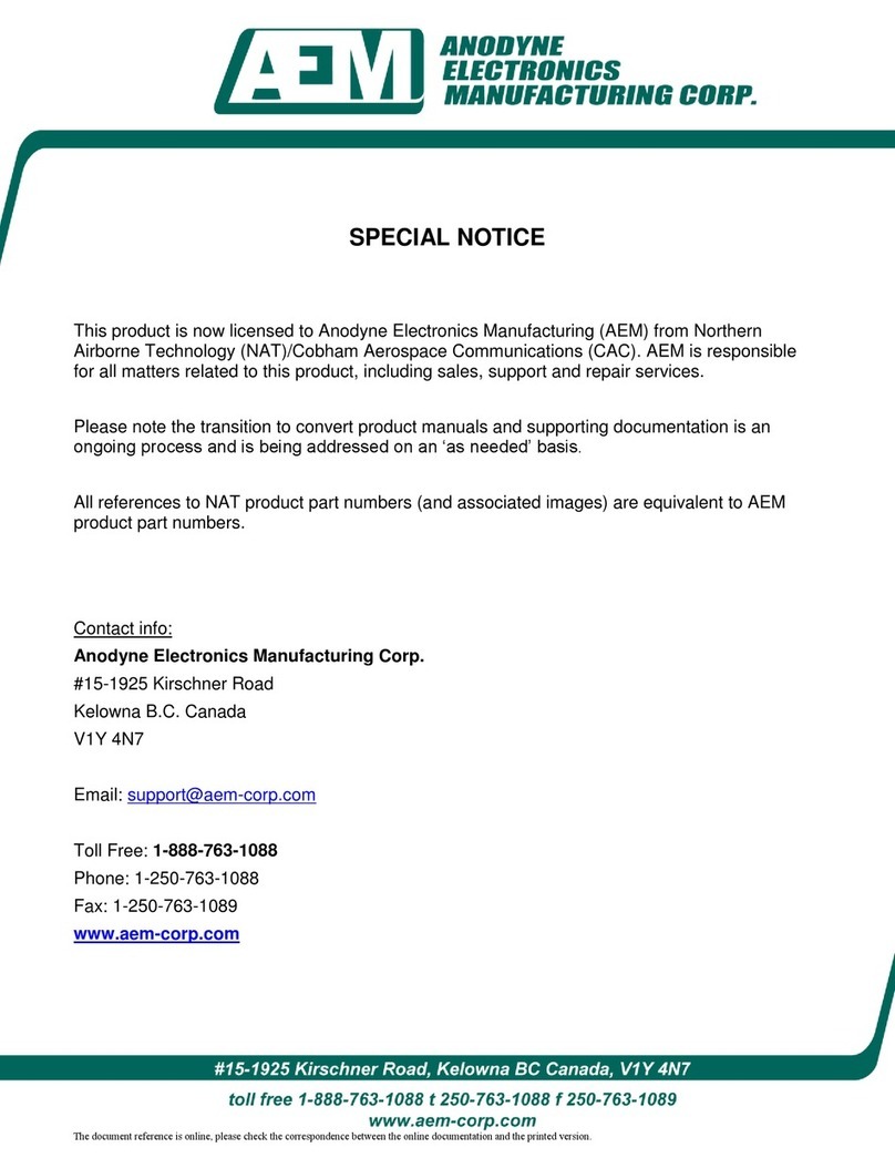 AEM AA21-400 User manual