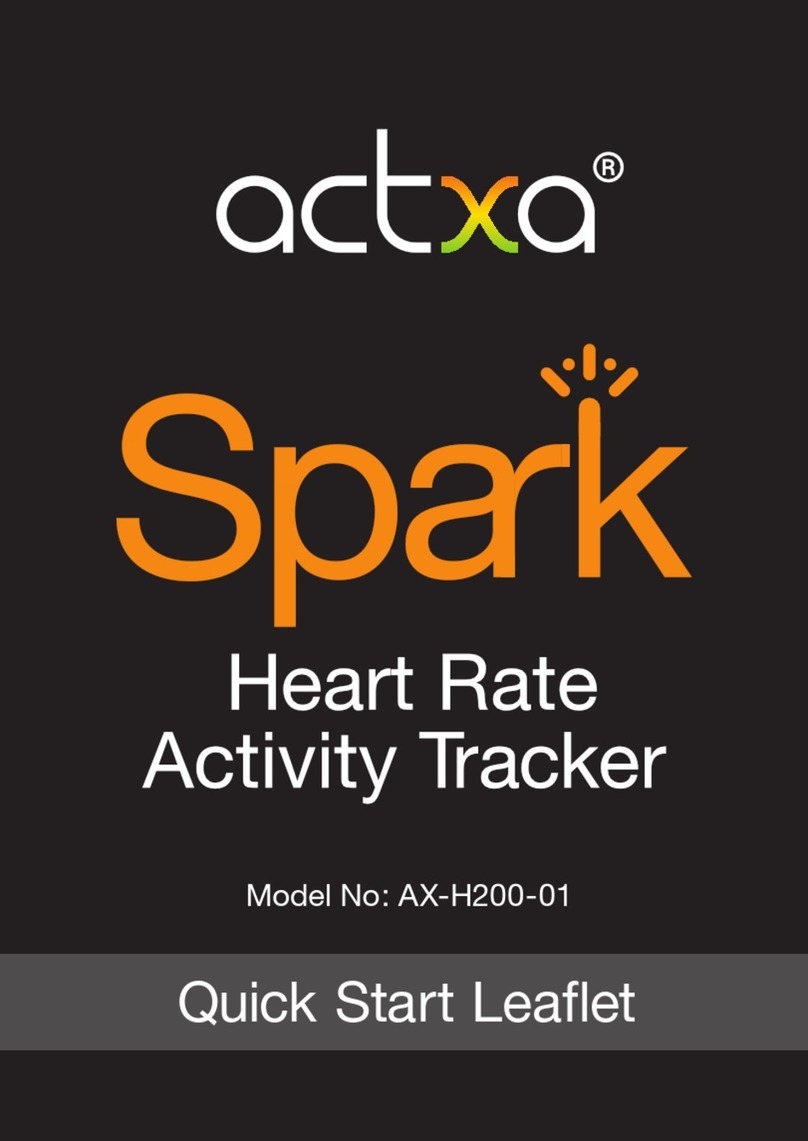 Actxa Spark Quick Start Leaflet
