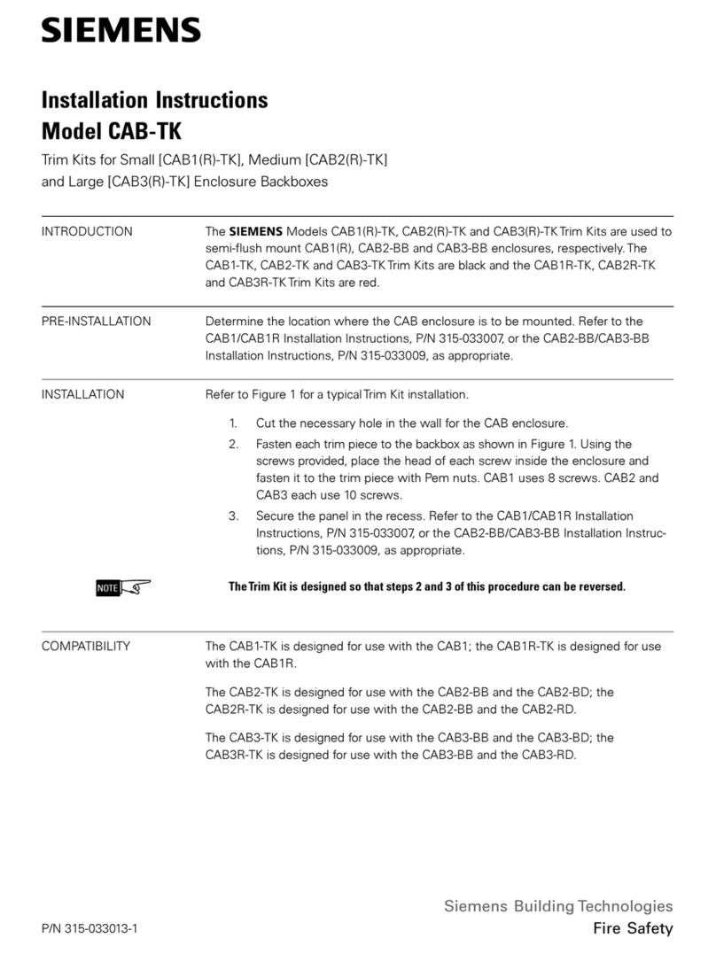 Siemens CAB-TK Series User manual