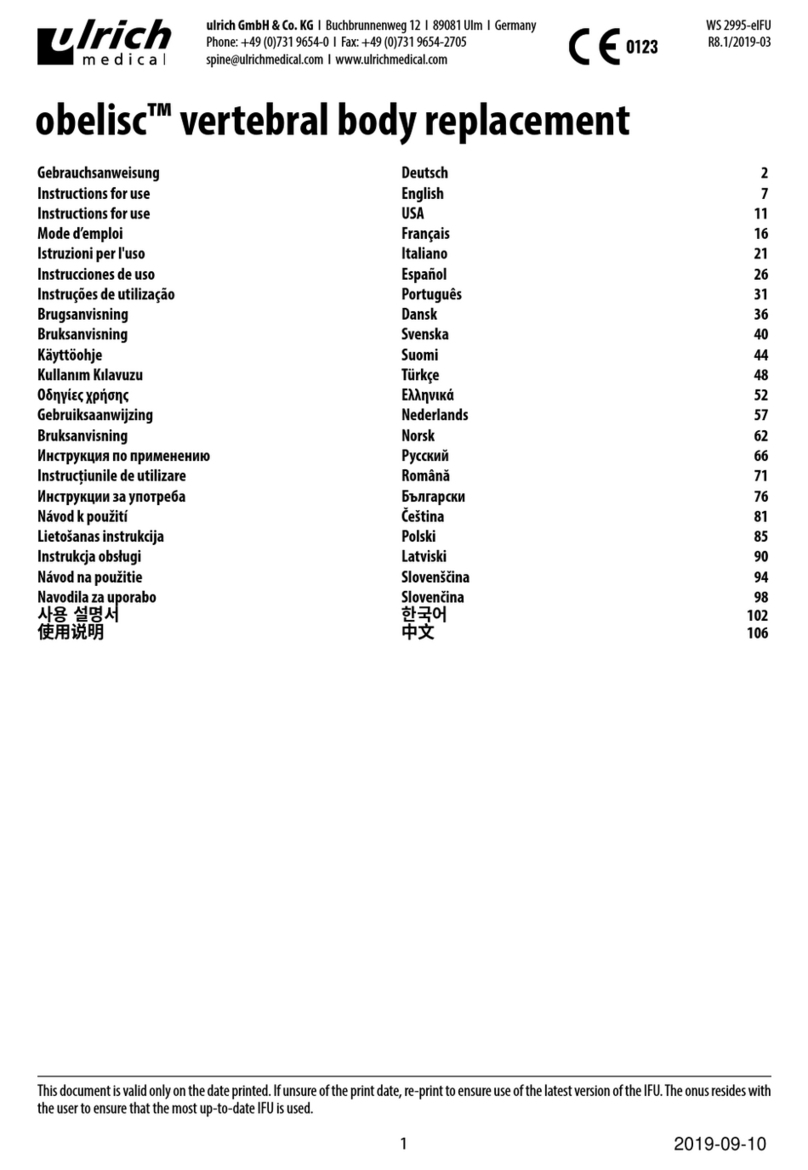 ulrich medical Obelisc Instructions for use
