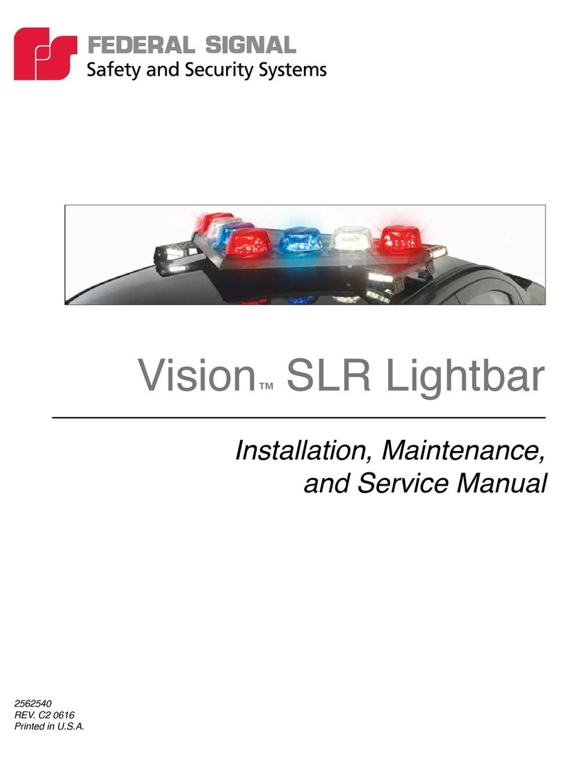 Federal Signal Corporation Vision SLR Series Installation maintenance and service manual