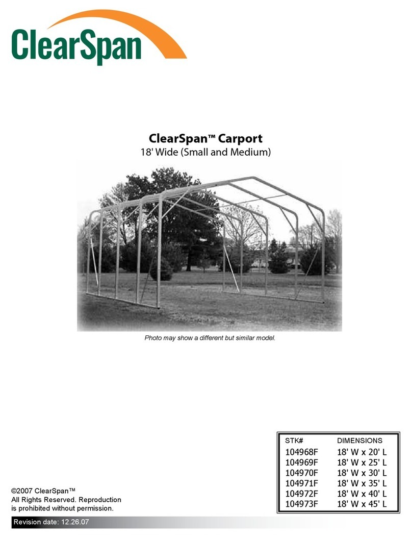 ClearSpan Carport 104968F User manual