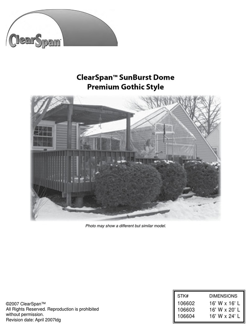 ClearSpan SunBurst Dome Premium Gothic Style 106602 Assembly instructions ClearSpan SunBurst Dome Premium Gothic Style 106602 Assembly instructions