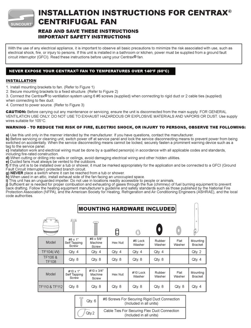 Suncourt CENTRAX TF104 User manual