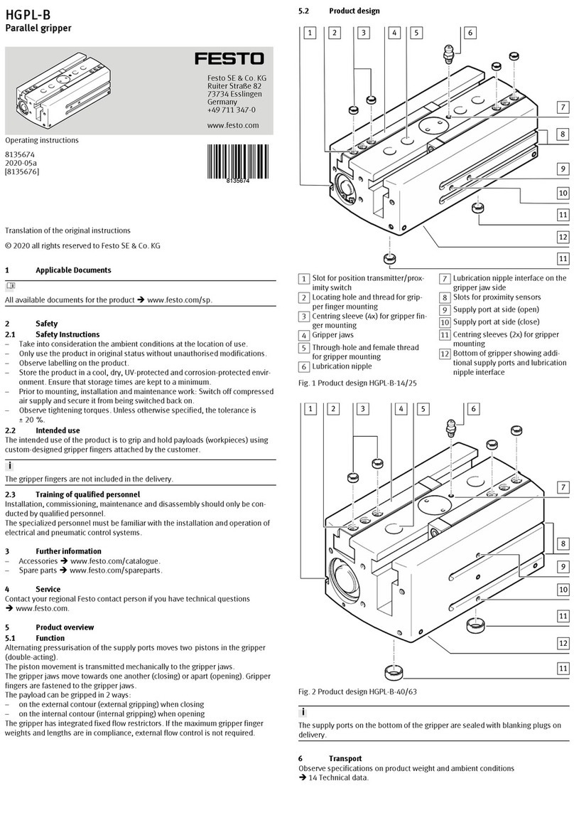 Festo HGPL-B Series operating instructions