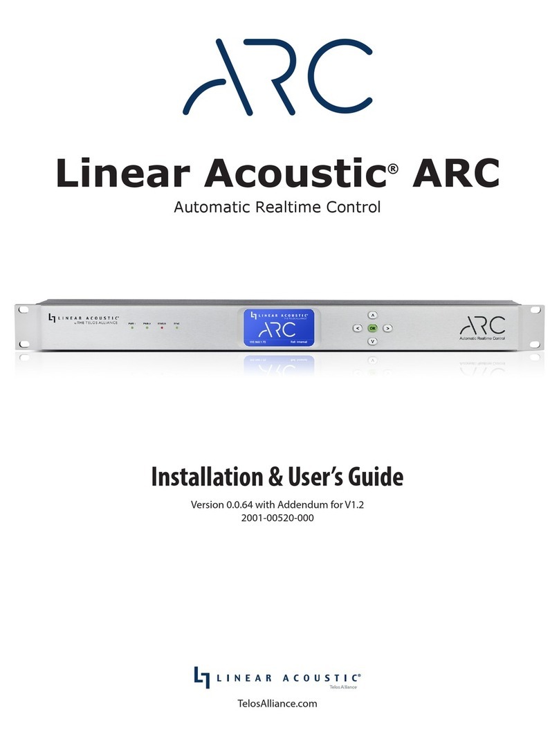Linear Acoustic ARC Operation manual