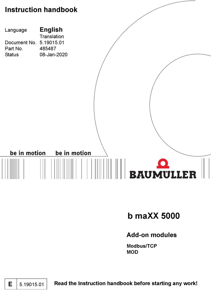 Baumuller b maXX 5000 Instruction handbook