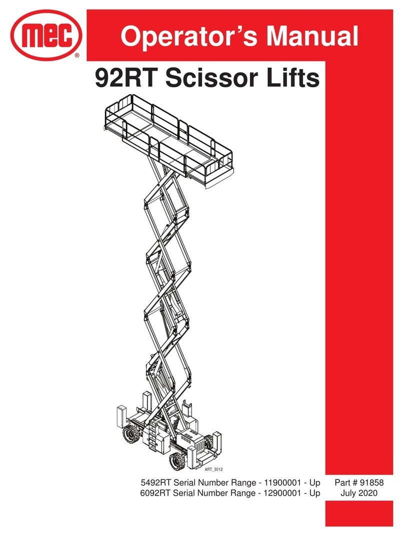 Mec 92RT Series Operator's manual Mec 92RT Series Operator's manual