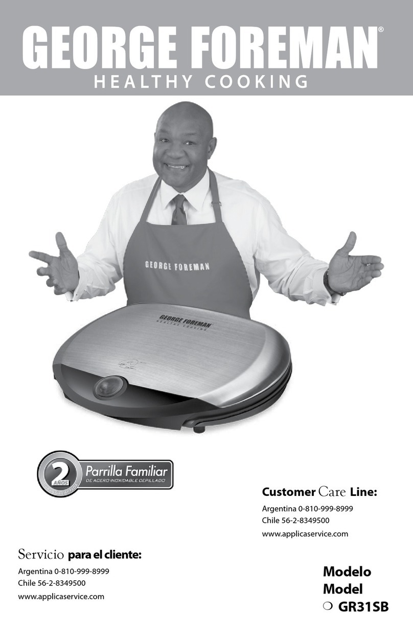 George Foreman GR31SB User manual