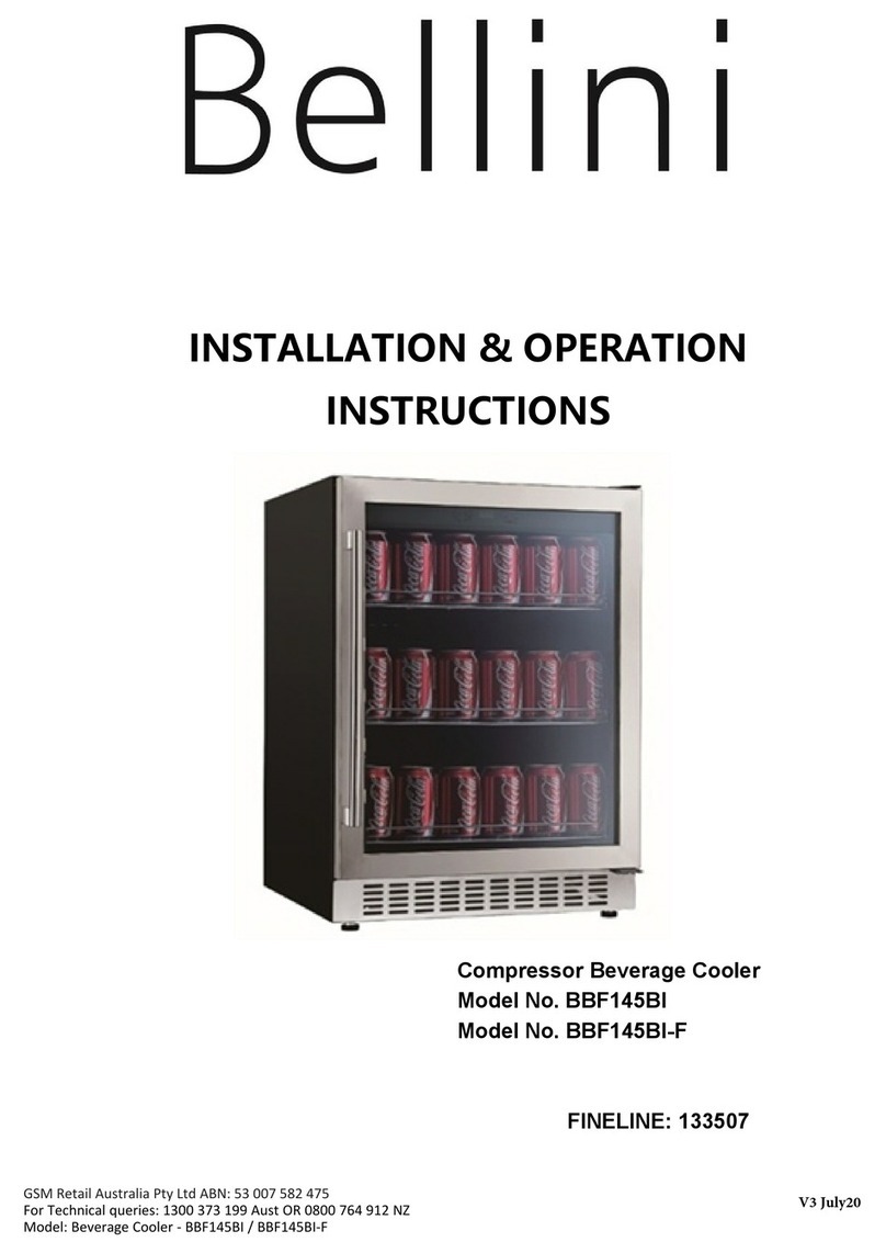 GSM Bellini BBF145BI Installation & operation instructions GSM Bellini BBF145BI Installation & operation instructions