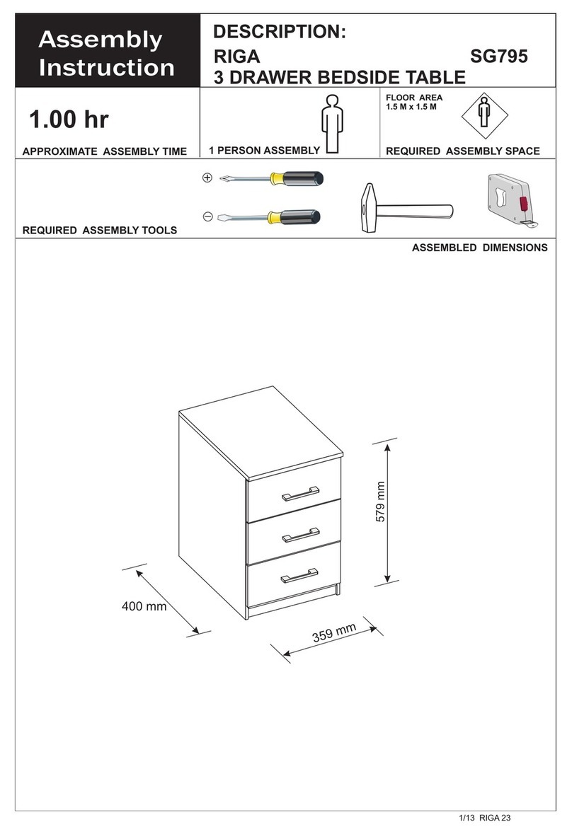 J D Williams RIGA SG795 Assembly instruction