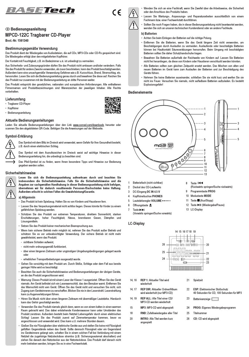 BASETech MPCD-122C operating instructions