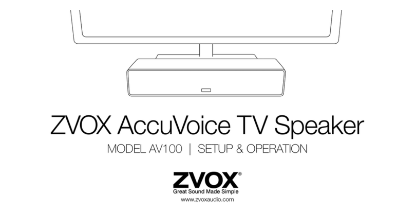Zvox Audio AccuVoice AV100 Setup & operation