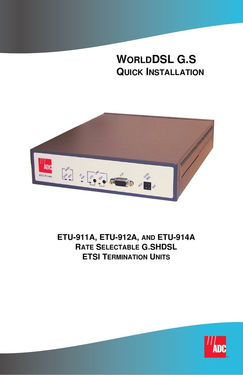 ADC ETU-911A Quick installation