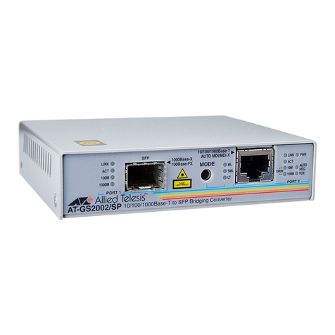 Allied Telesis AT-GS2002 Series installation guide Allied Telesis AT-GS2002 Series installation guide