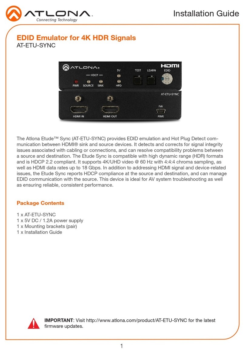 Atlona Etude AT-ETU-SYNC User manual