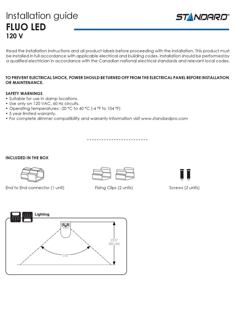 Standard FLUO LED 120 V User manual