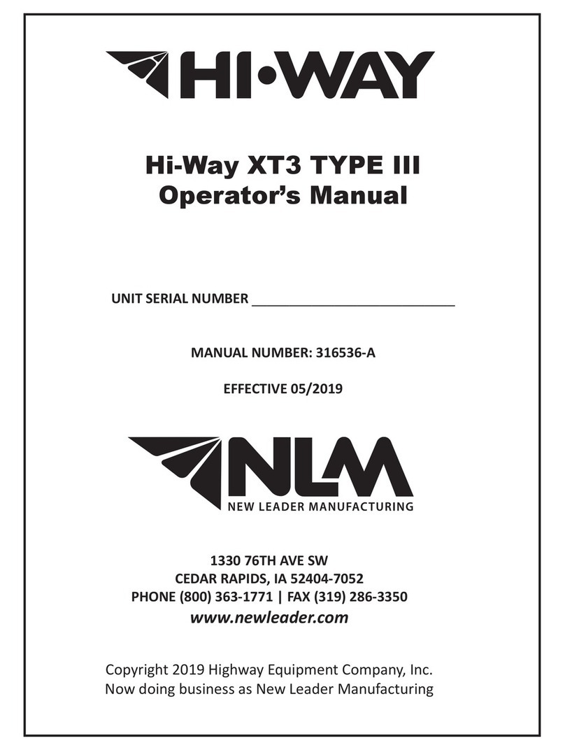 New Leader Hi-Way XT3 TYPE III Operator's manual