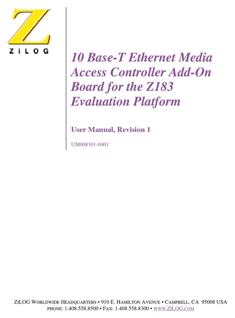 ZiLOG Z183 EMAC User manual ZiLOG Z183 EMAC User manual