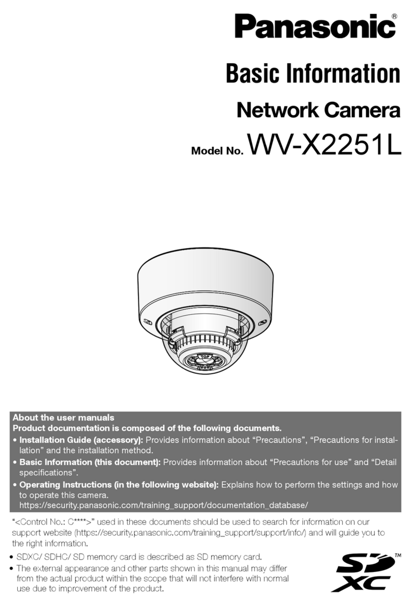 Panasonic WV-X2251L Installation guide