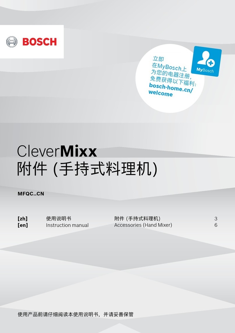 Bosch CleverMixx MFQC CN Series User manual