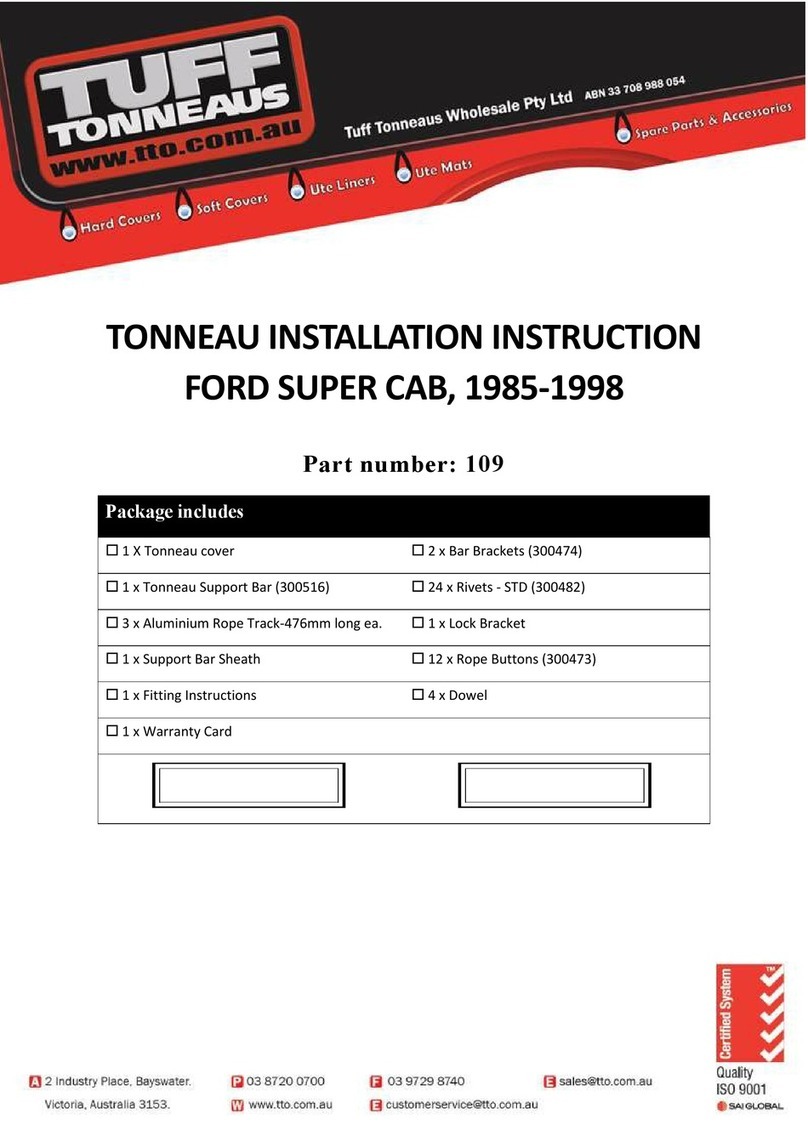 Tuff Tonneaus 109 Installation instruction