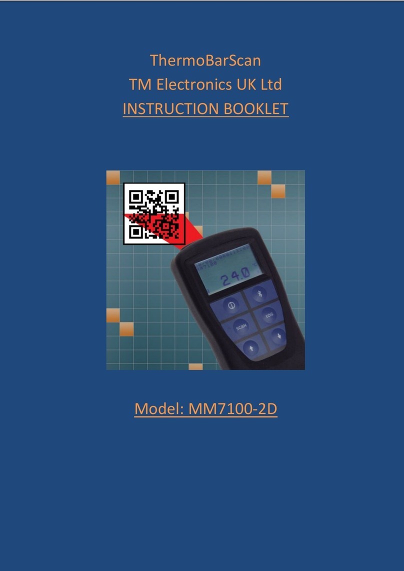 TM Electronics ThermoBarScan MM7100-2D Instruction booklet
