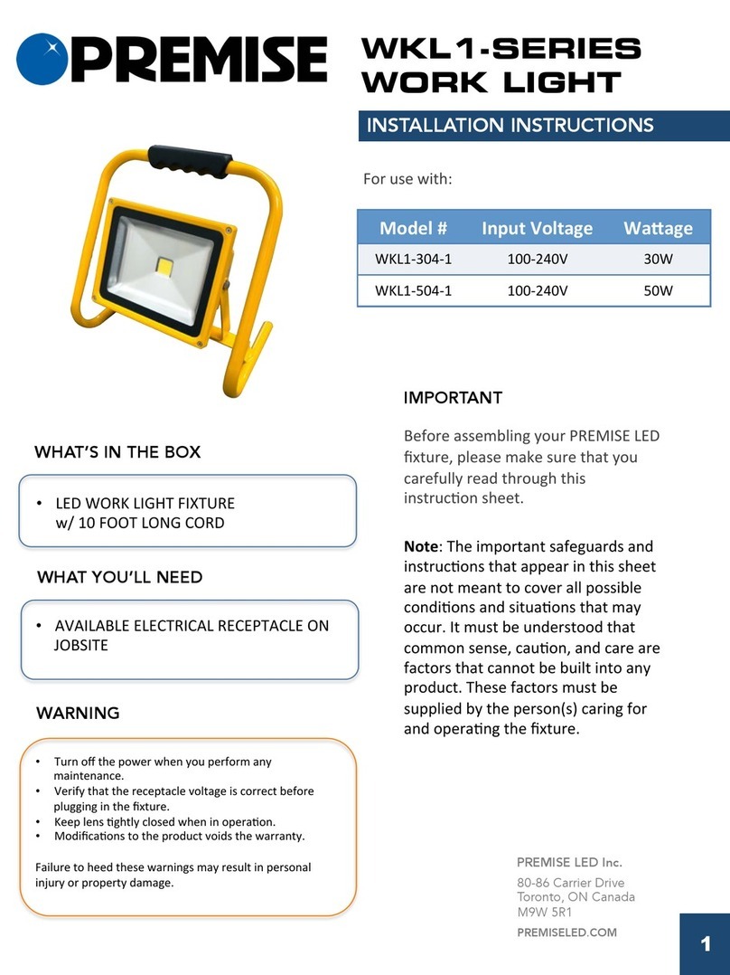 Premise WKL1 Series installation instructions